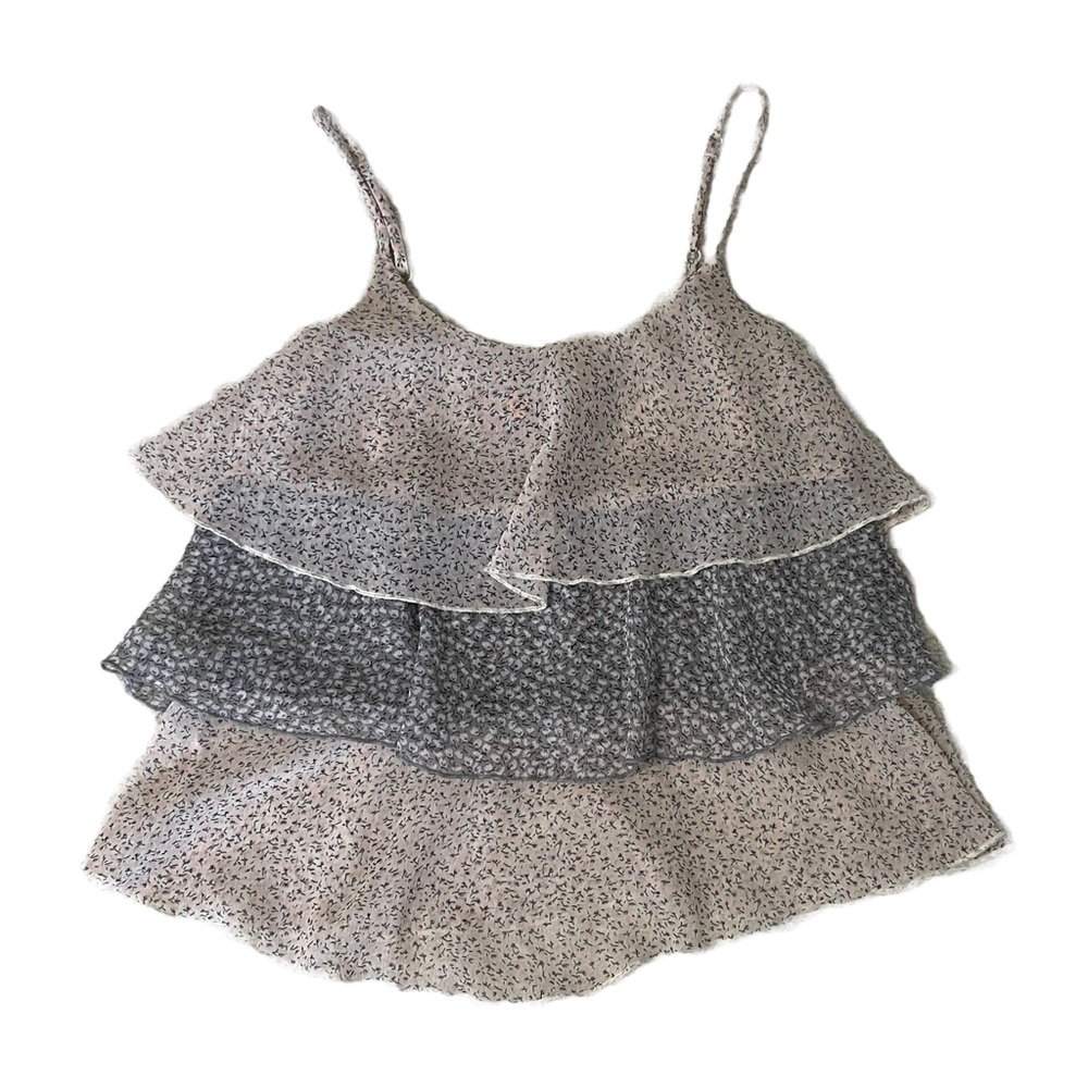 the cutest little summer tank top with tiny little floral details all over!